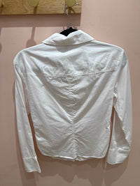Chemise H&M blanche boutons strass T.U