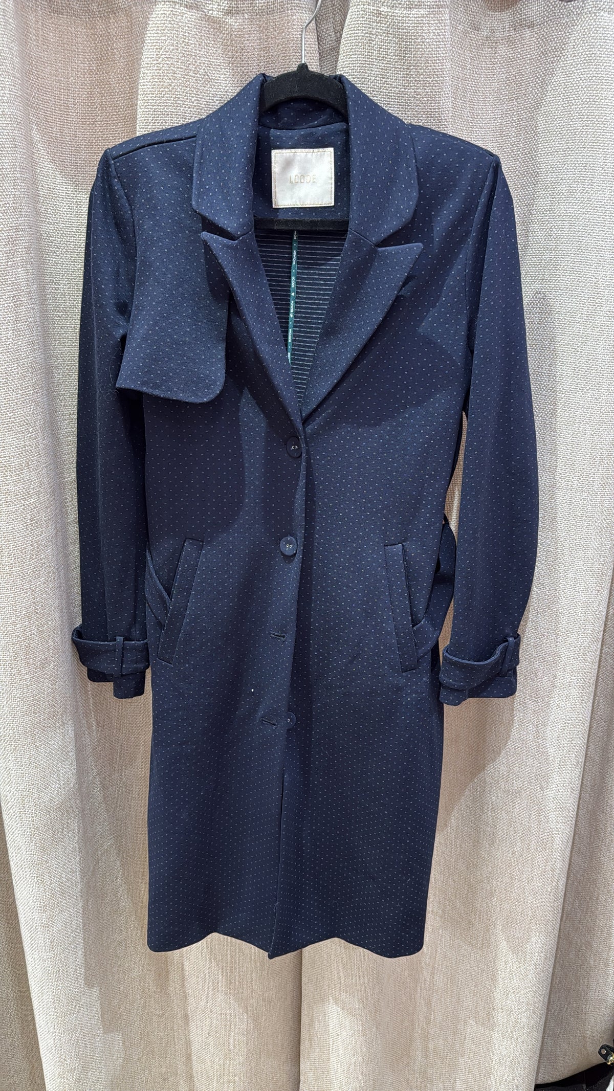 Trench bleu marine motif blanc I.Code 38