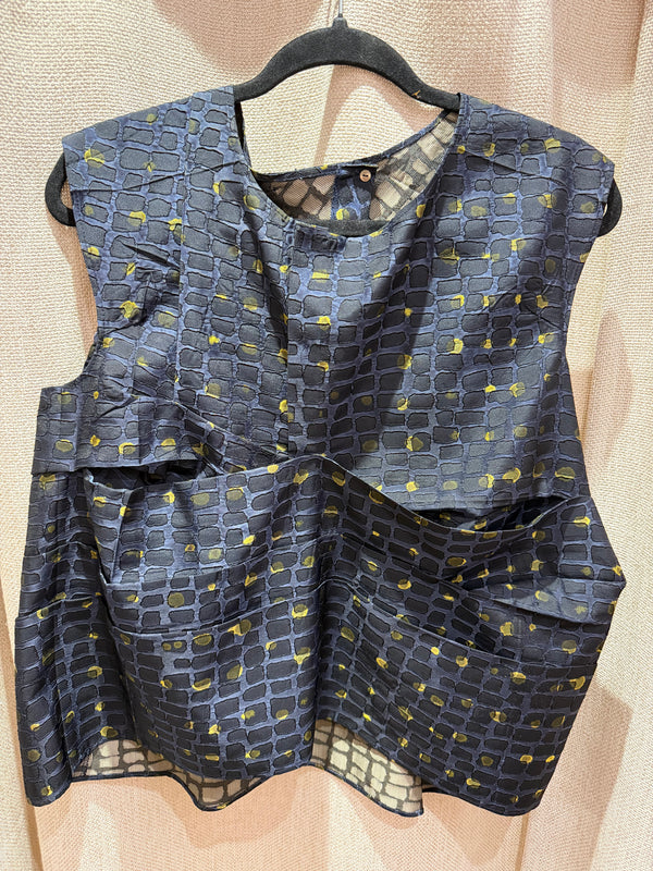 Blouse débardeur avec détails kaki Cotélac - Taille L 03-10