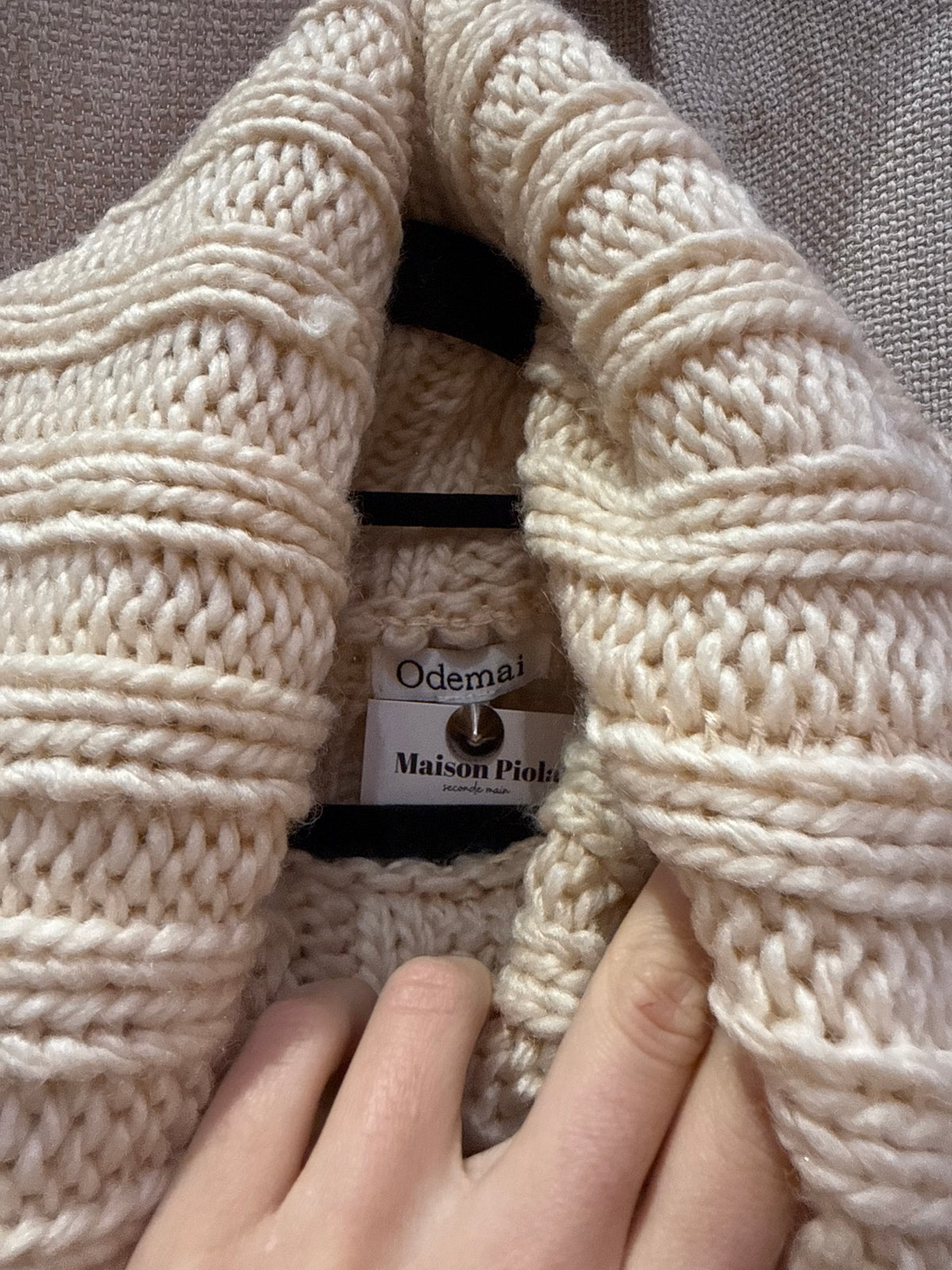 Pull beige Odemai T.U 30% laine