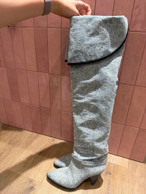 Bottes à talons en jean Isabel Marant T.39 15/09