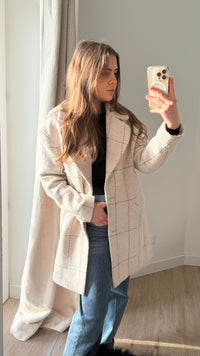 Manteau rose carreaux One Step T.M