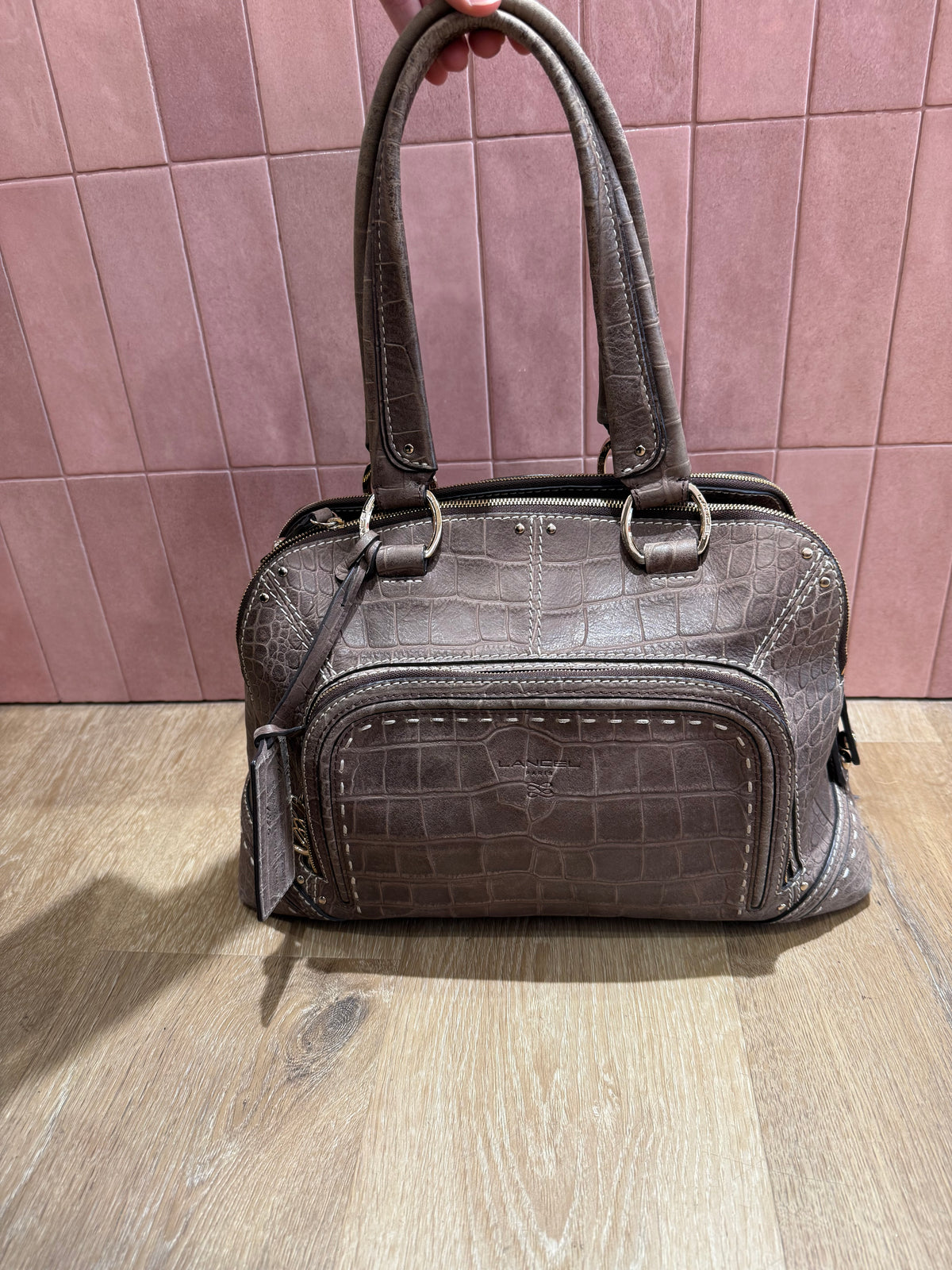 Sac lancel taupe cuir