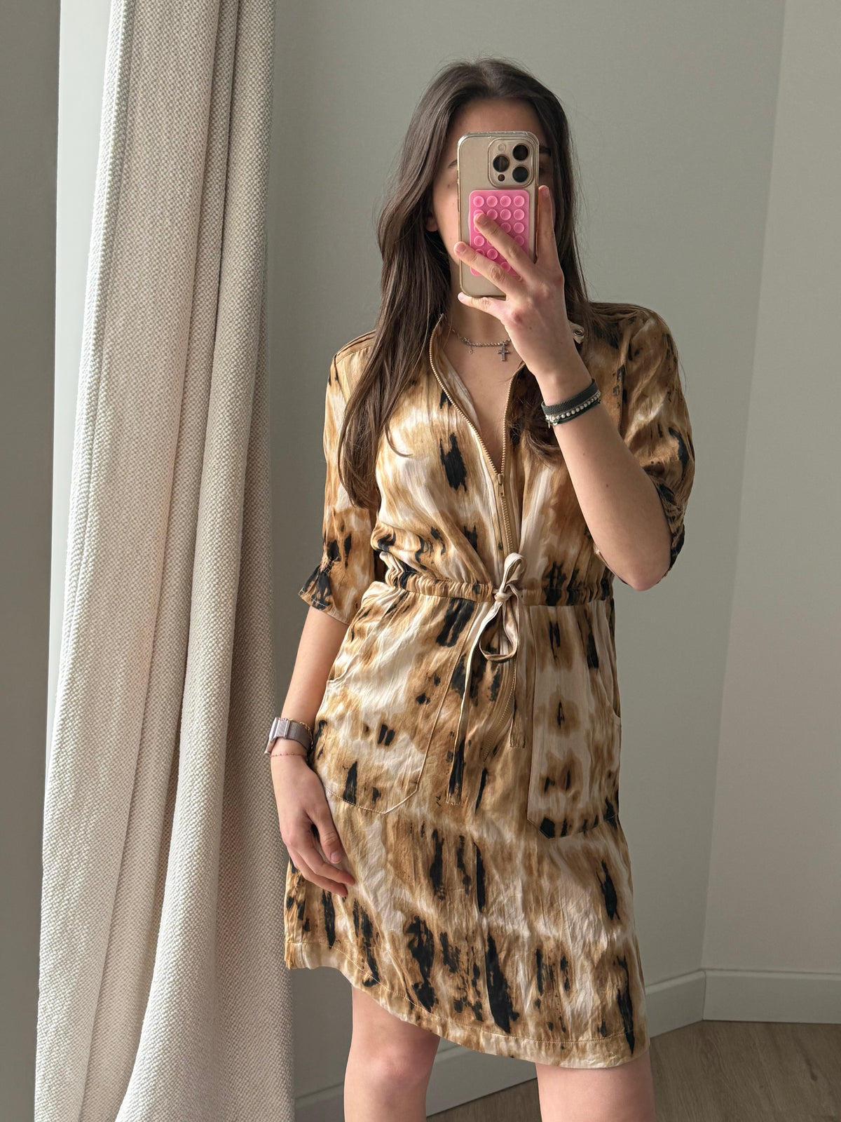 Robe Beige/Blanc Cream T.34/36