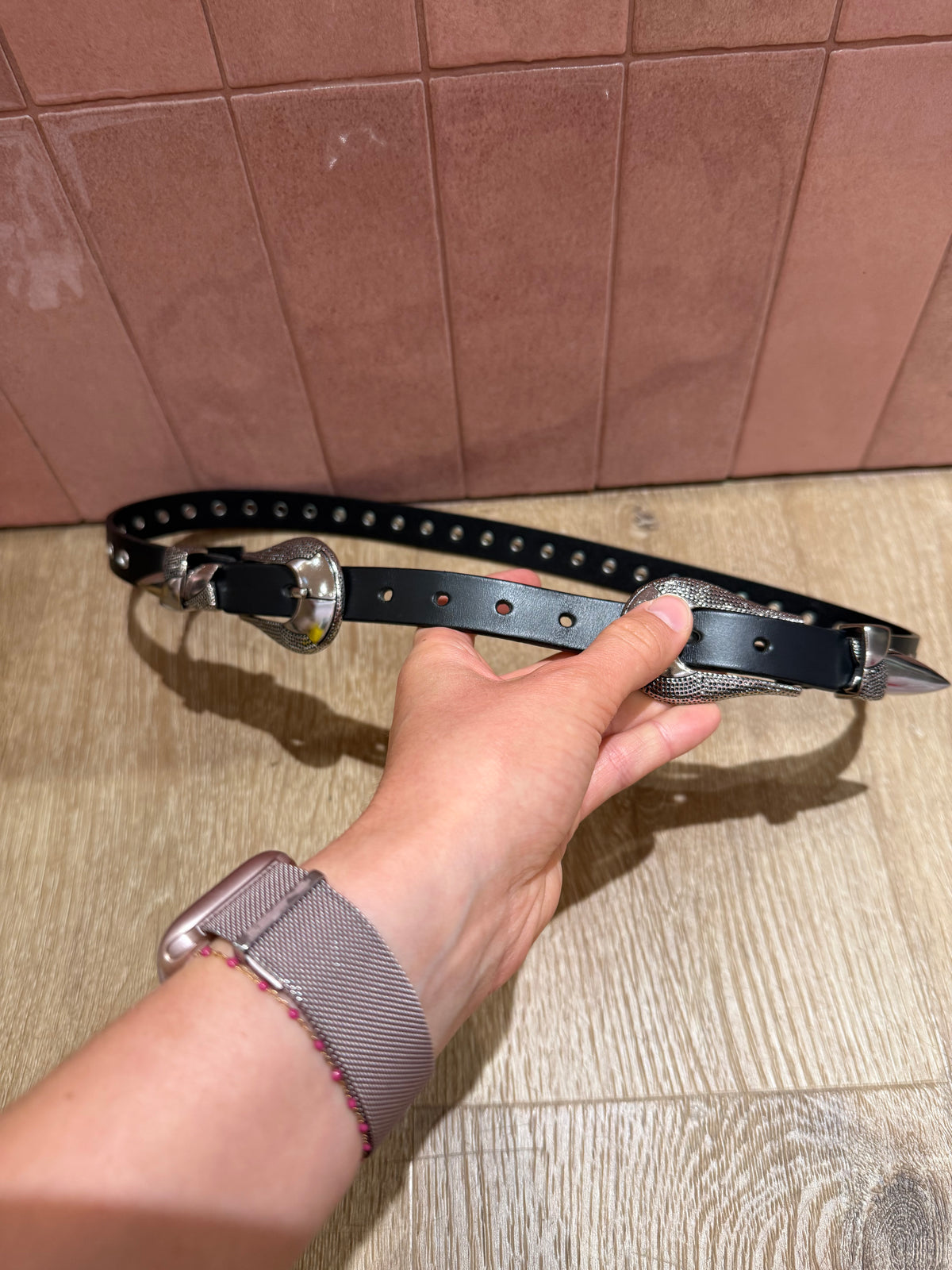 Ceinture noir cuir The Kooples T.M 30/05