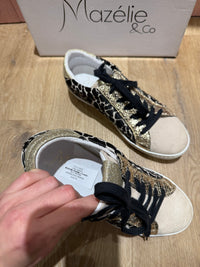 Baskets Doré léopard Mazélie T.39