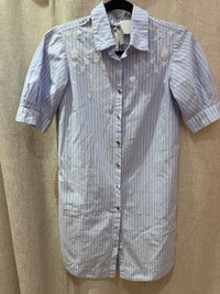 Robe bleu ciel à rayures I.Code T.34 16/06