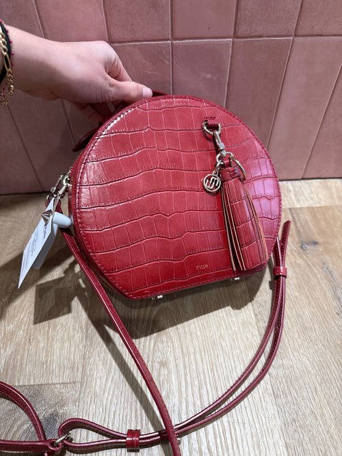 Sac Maje rouge rond cuir TU