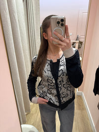 Gilet beige noir serpent Paul Ka Taille TL