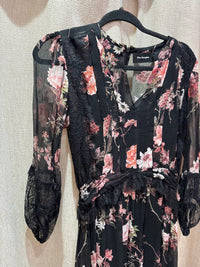 Robe The Kooples – Noir fleurs – T.XS/S