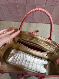 Sac rose Longchamp en cuir 07/08