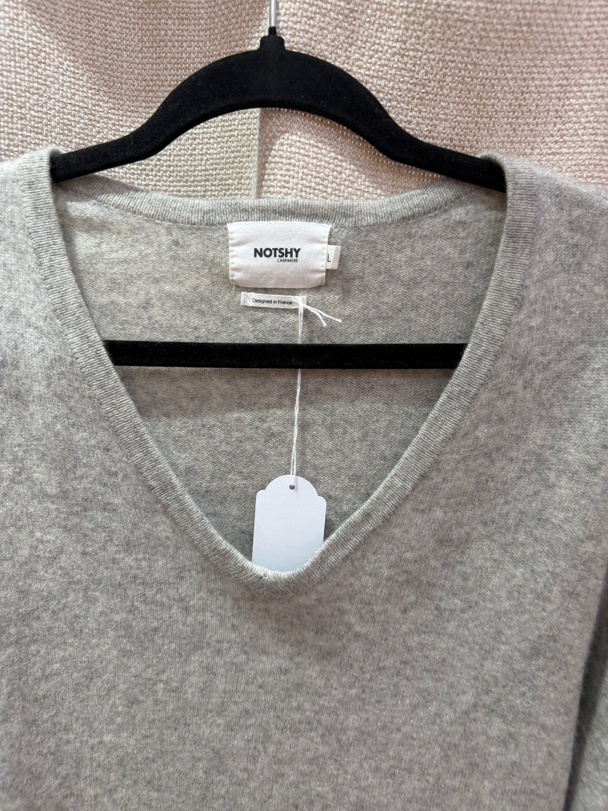 pull gris not shy en cachemire T.L 28/08