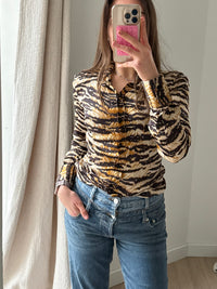 Chemise Dolce & Gabbana beige marron T.36