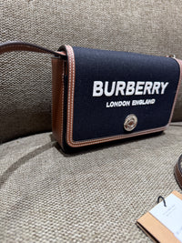 Sac noir Burberry en tissu et cuir 15/10