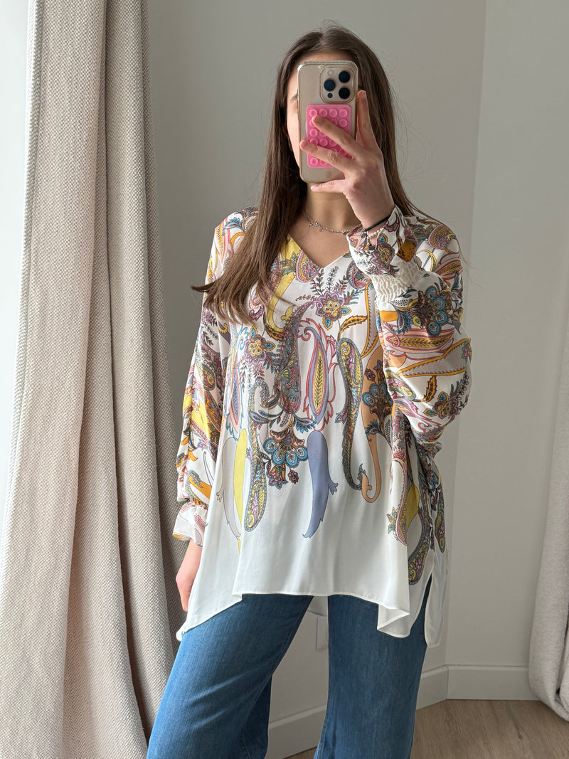 Blouse en soie IVI blanche T.L