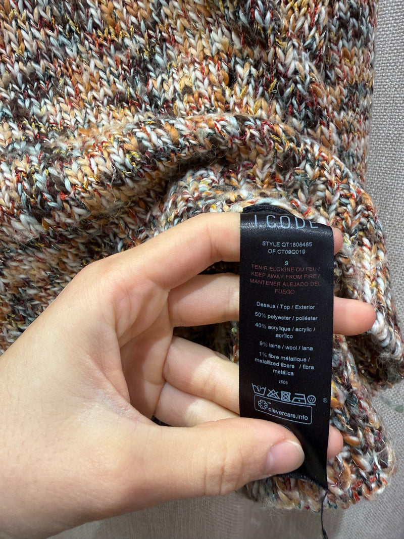 Pull orange et blanc I.Code T.S