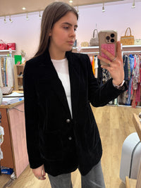 Blazer ikks noir velours épais T.36 04/06