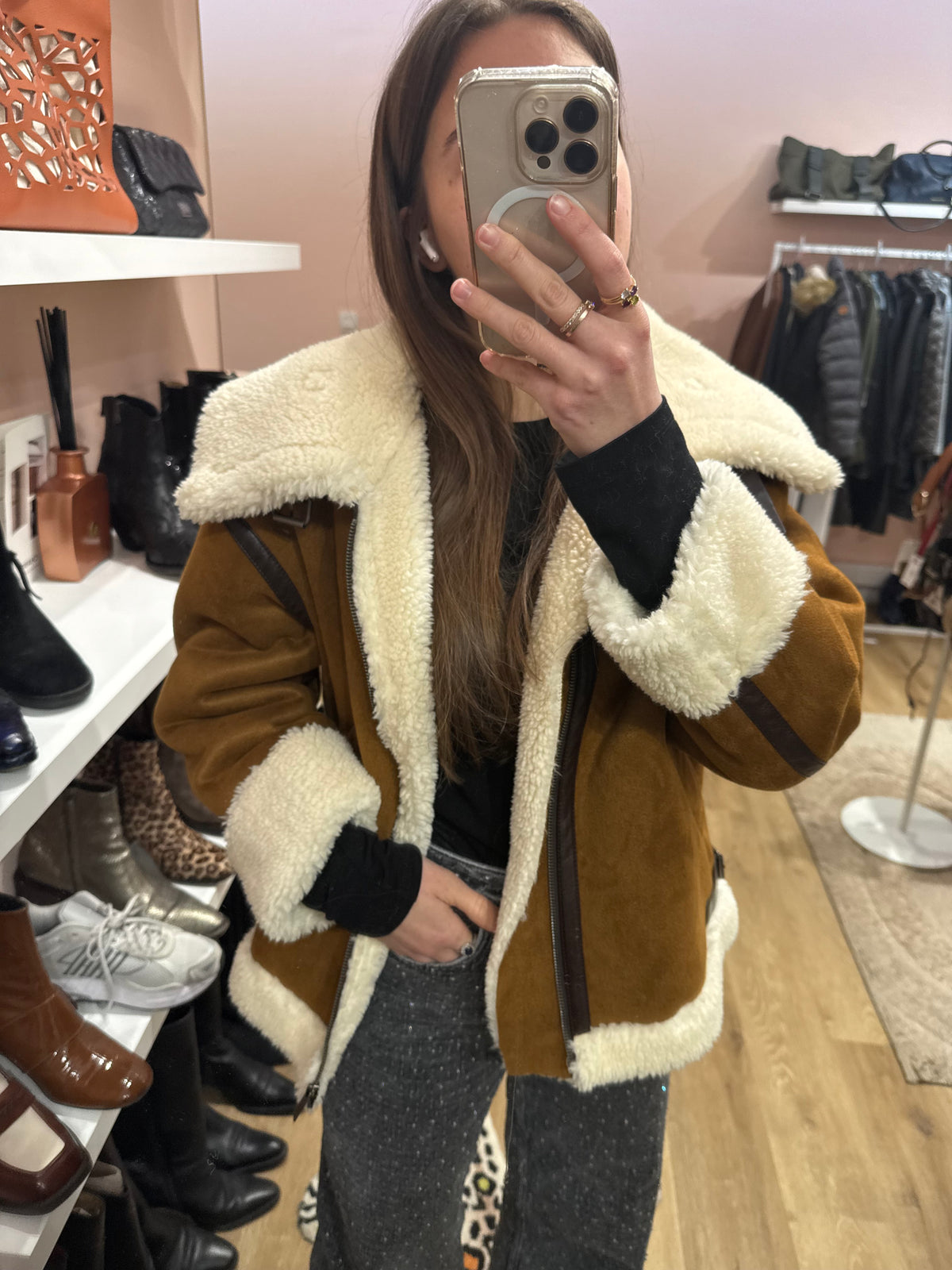 Veste style peau lainée La Fée Maraboutée T.42