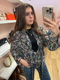 Blouse marine motif feuille Zadig & Voltaire