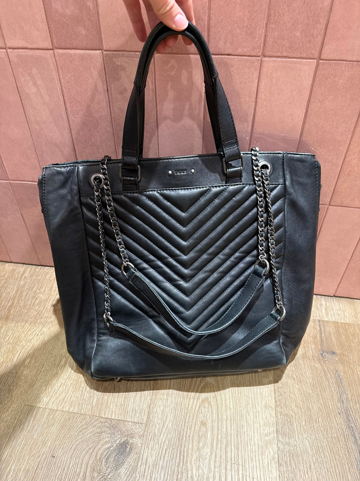Sac en cuir ikks noir