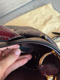 Sac Louis Vuitton en python et cuir d’autruche 15/08