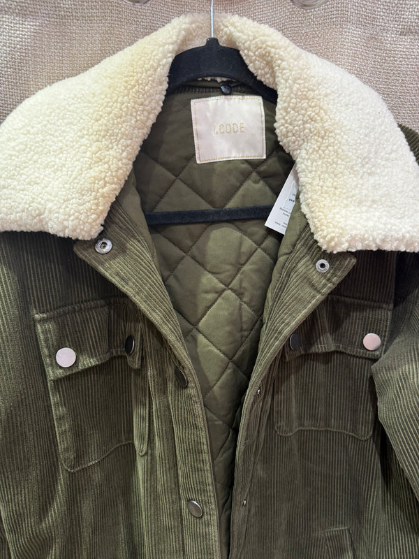 Veste kaki fourrée I.Code T.38/40