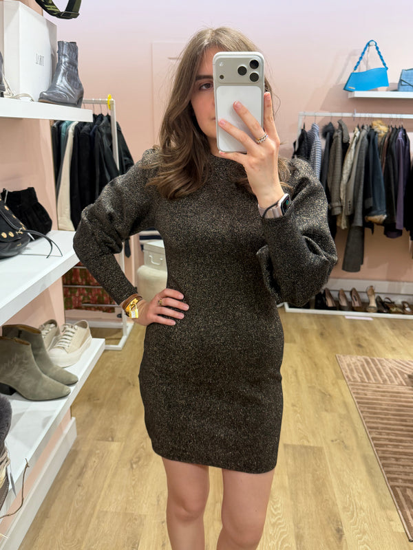 Robe bronze brillante Sézane T.S 01/09