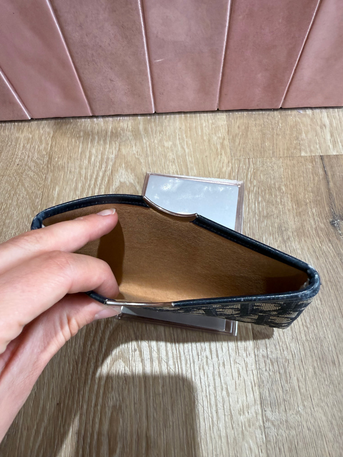 Pochette mini Dior Monogram bleu 24/06