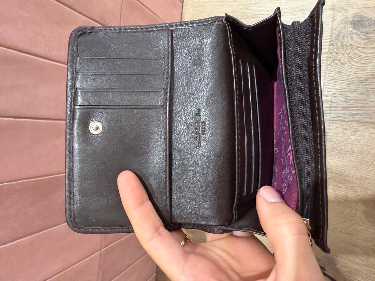 Lancel porte-feuille marron 23/07