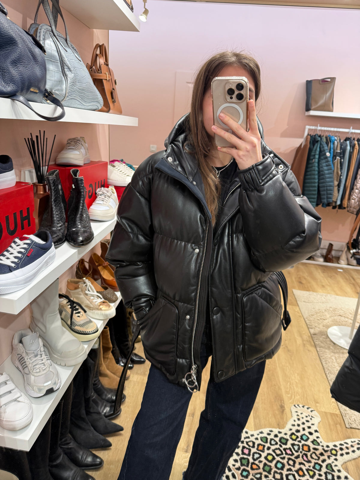 Doudoune simili cuir Ienki Ienki T.S/M