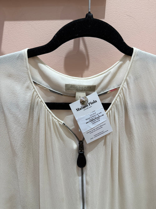 Blouse burberry en soie crème T.XL