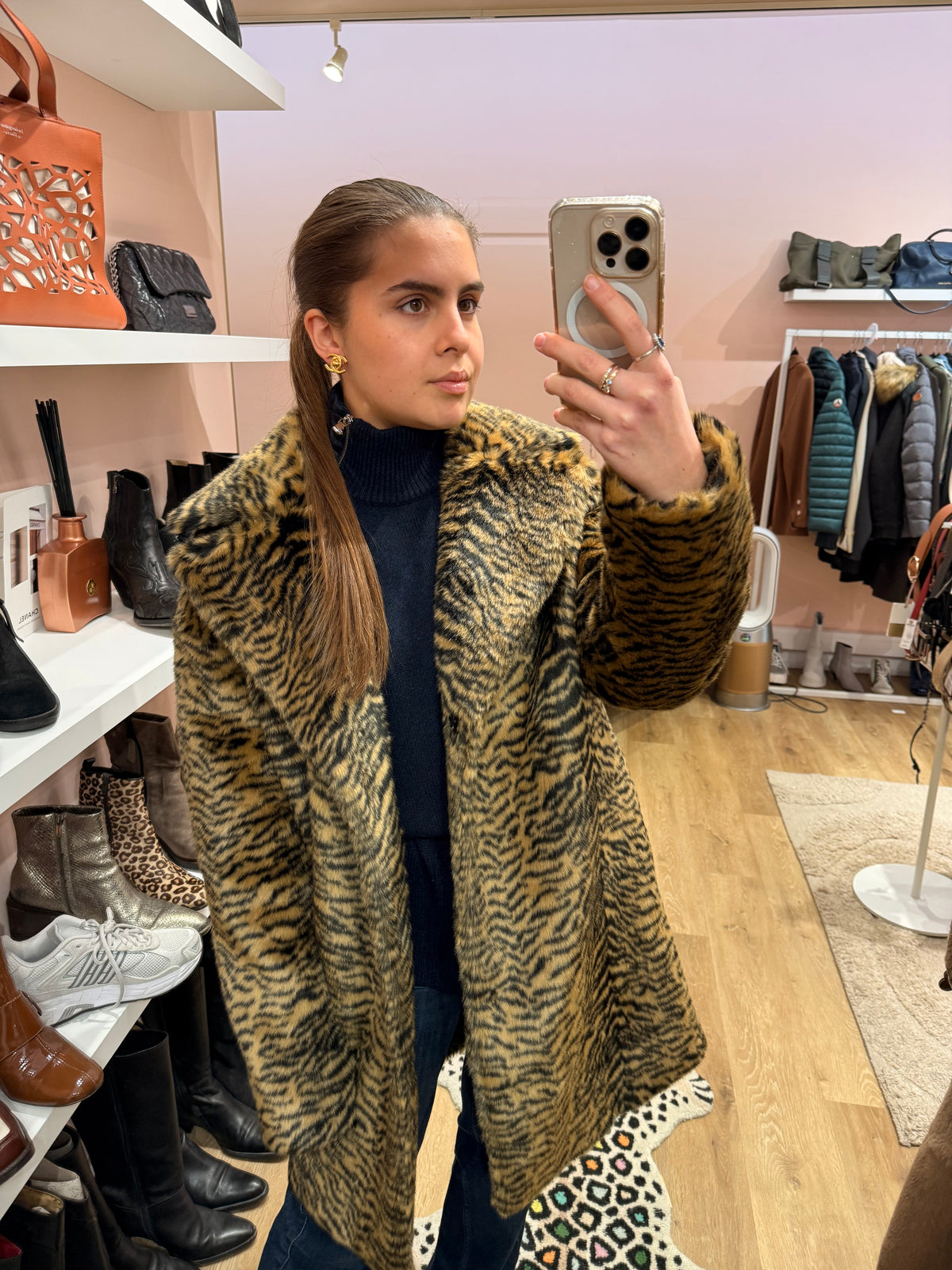 Manteau marron et noir ikks