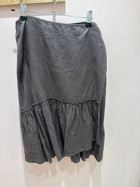 Jupe lin marron T.46