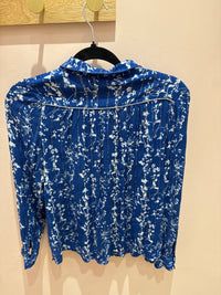Chemise bleue et argent T.XS