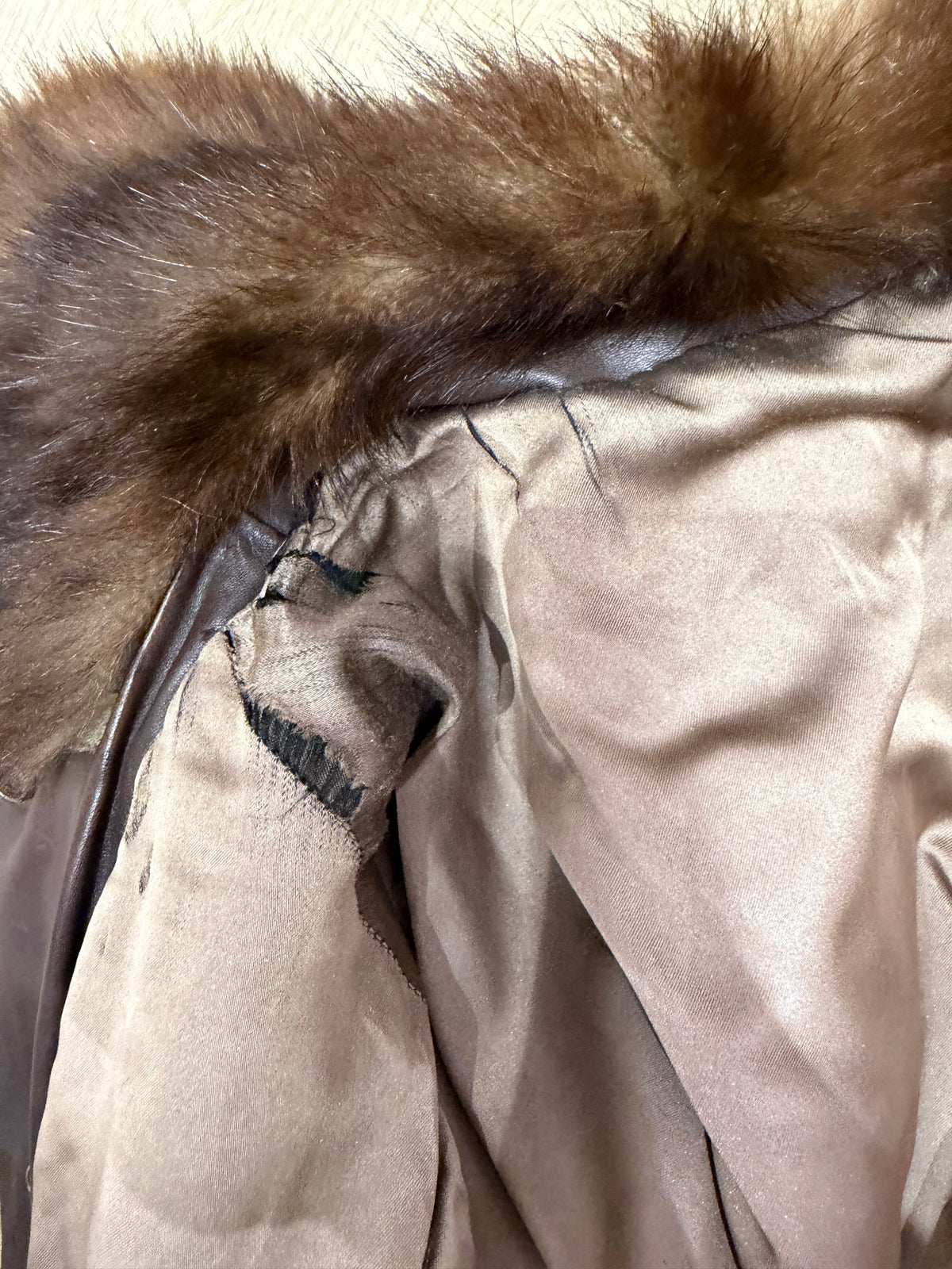 Manteau vraie fourrure t.40 07/08