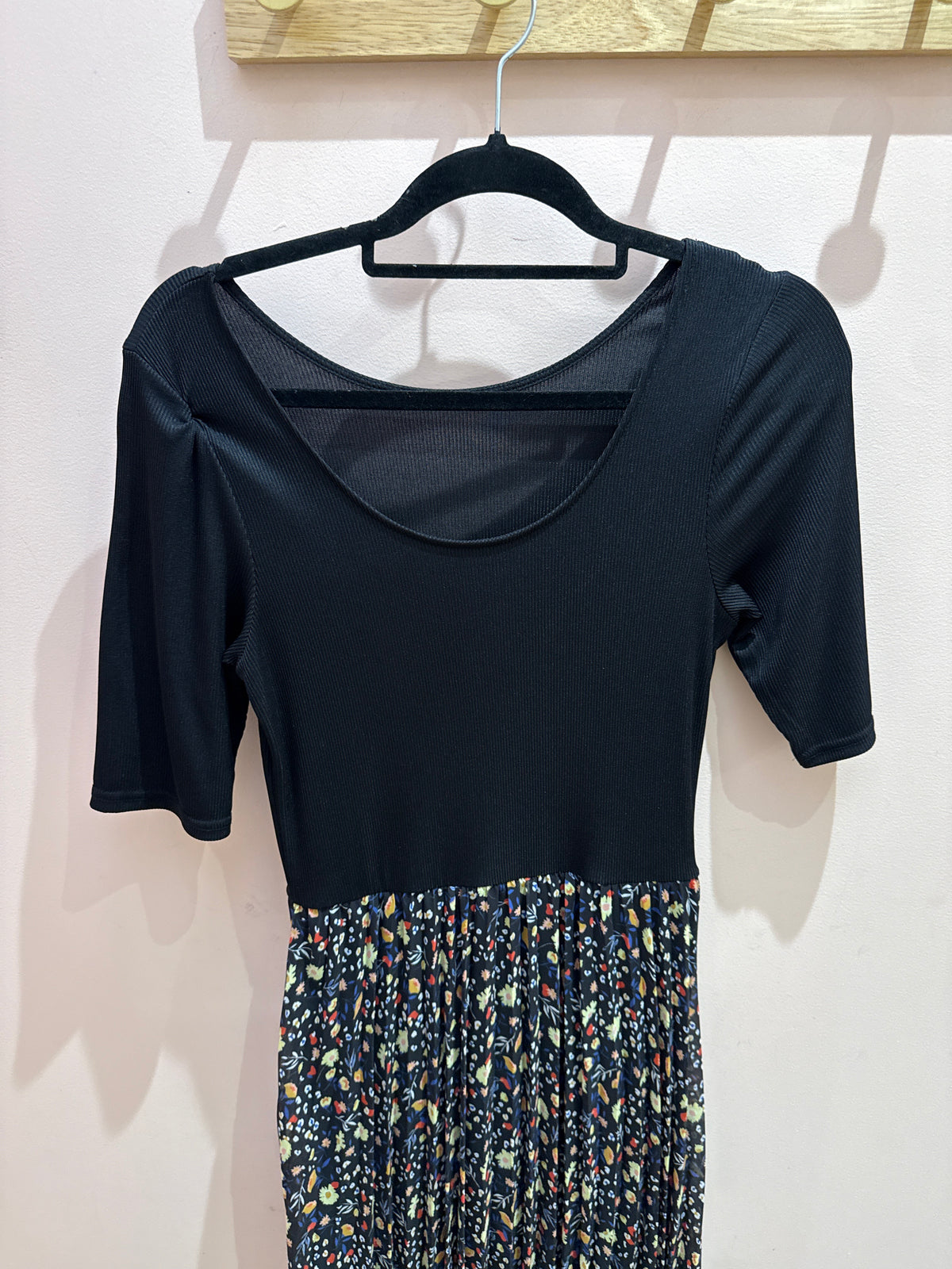 I.Code Robe longue noire et bleu marine T.M