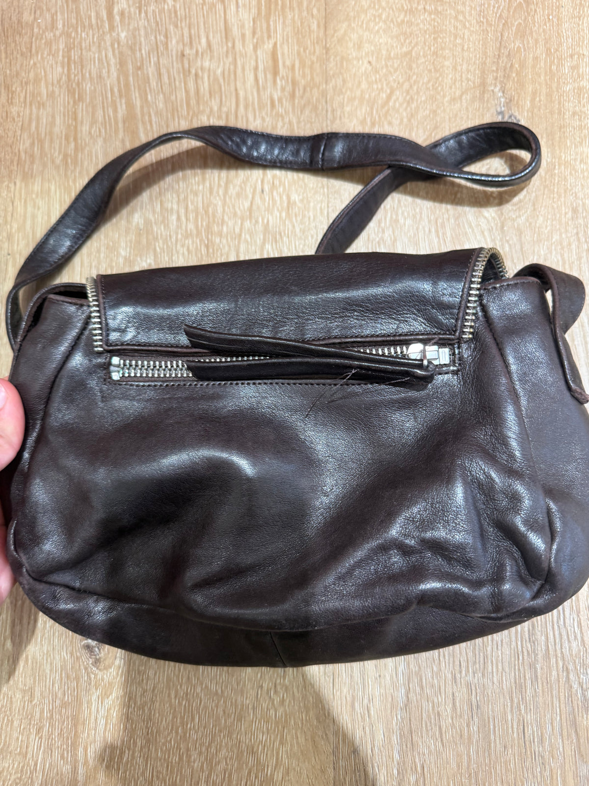 Sac en cuir marron chocolat Naterra 01/06