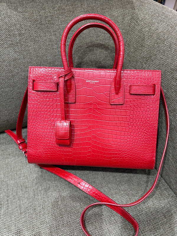 Sac de jour rouge Saint Laurent 09/09