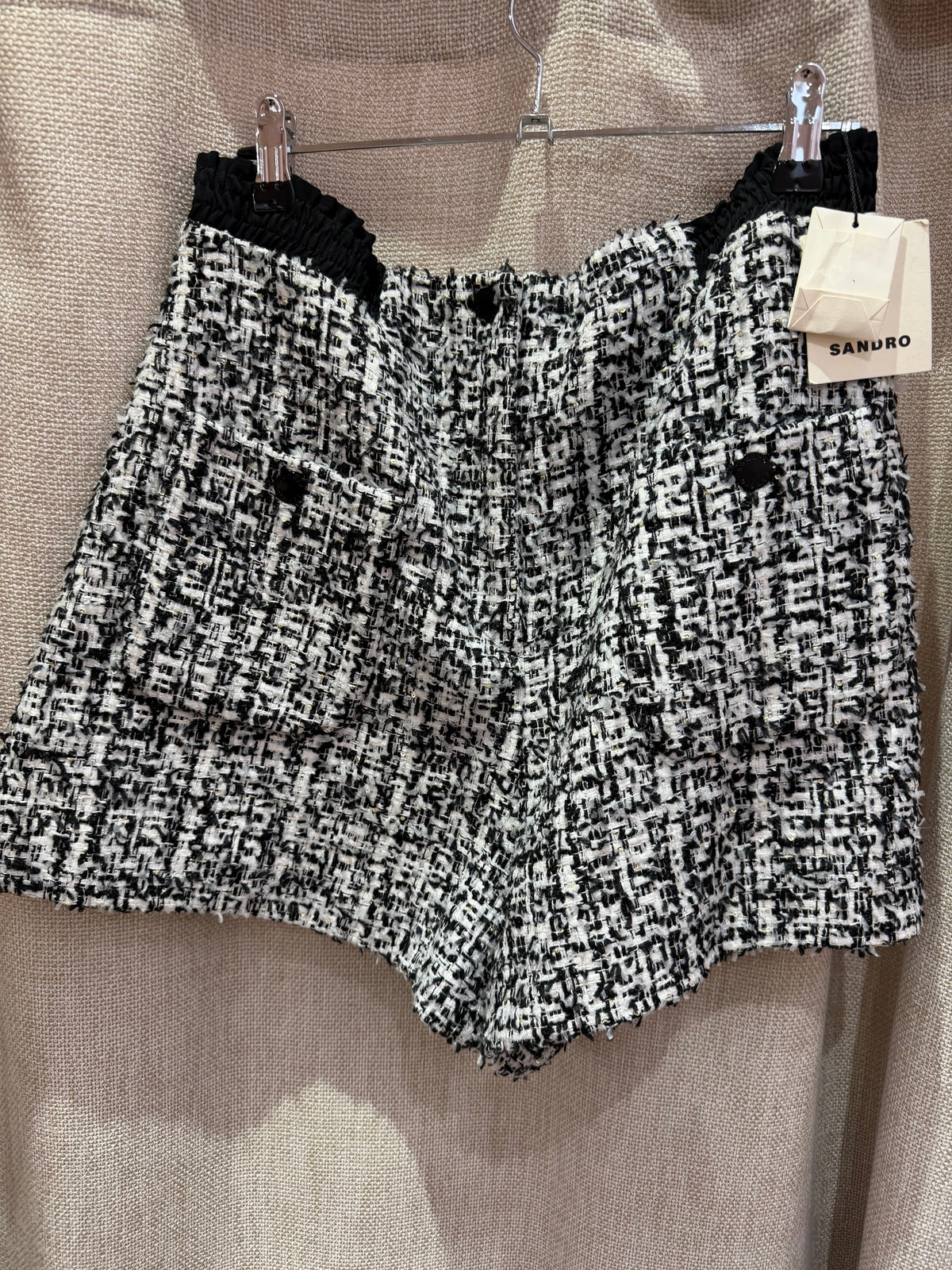 Short blanc en tweed Sandro T.40 27/09