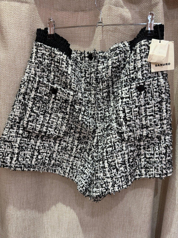 Short blanc en tweed Sandro T.40 27/09