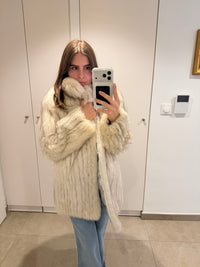 Manteau fourrure renard argenté T.38 12/08