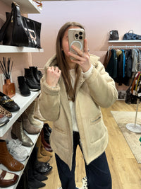 Veste beige fausse fourrure Weill T.S