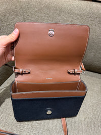 Sac noir Burberry en tissu et cuir 15/10