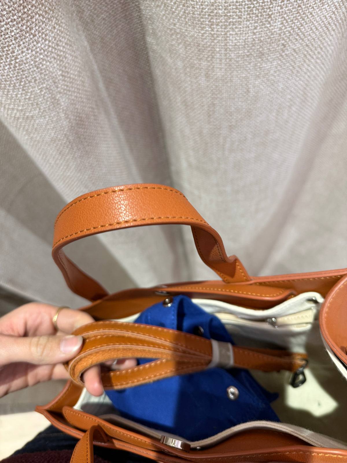 Sac marron cuir Les Georgettes