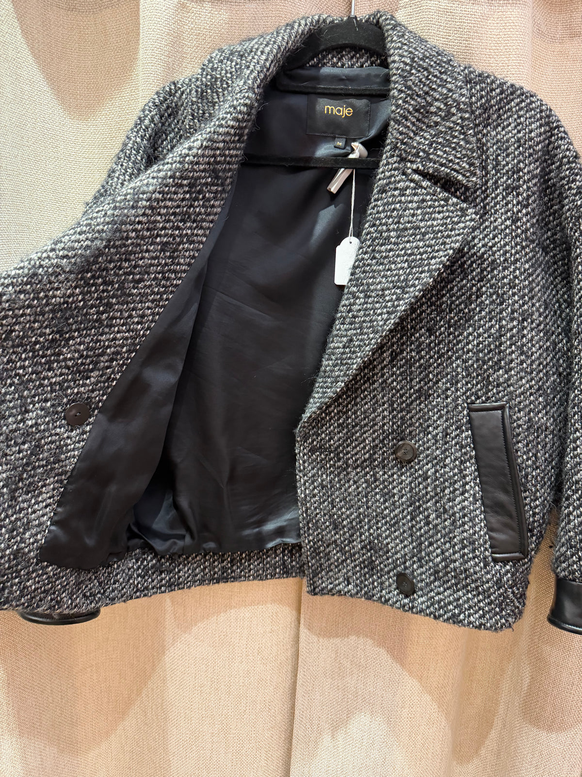 Manteau court gris Maje T.34 05/09