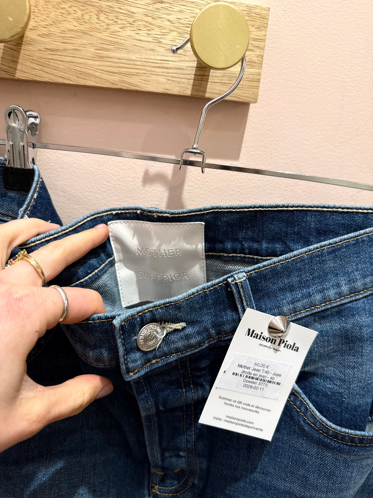 Mother Jean T.40 - Jupe droite en jean