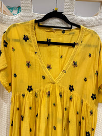 Robe jaune longue T.U