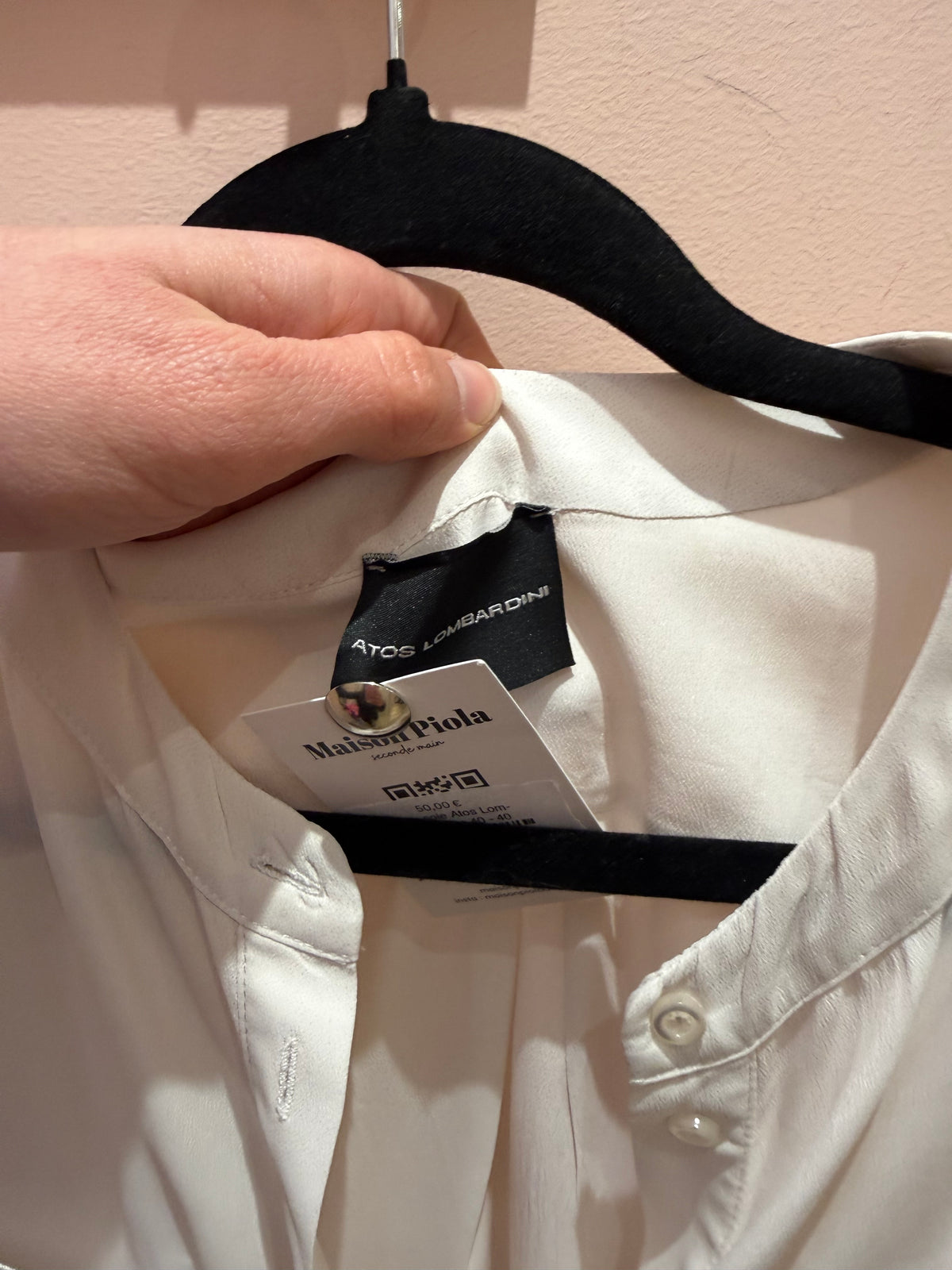 Blouse soie Atos Lombardini Beige 40