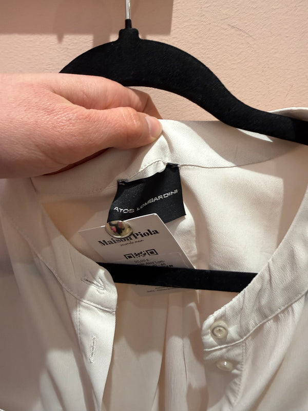 Blouse soie Atos Lombardini Beige 40