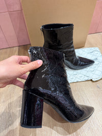 Bottines noires brillantes pointues Zadig & Voltaire - T.37 07/10